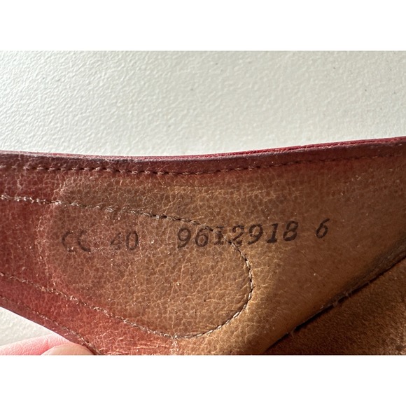 Finn Comfort Red Leather Slide Sandals Womens Jamaica 2 40 9.5 - Picture 3 of 4